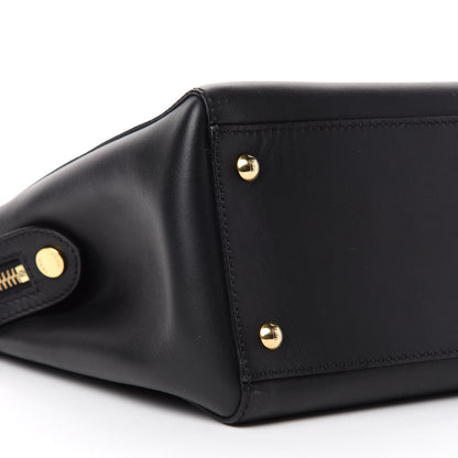 Fendi Vitello Baltico Studded Dotcom Satchel Black 8 of 13
