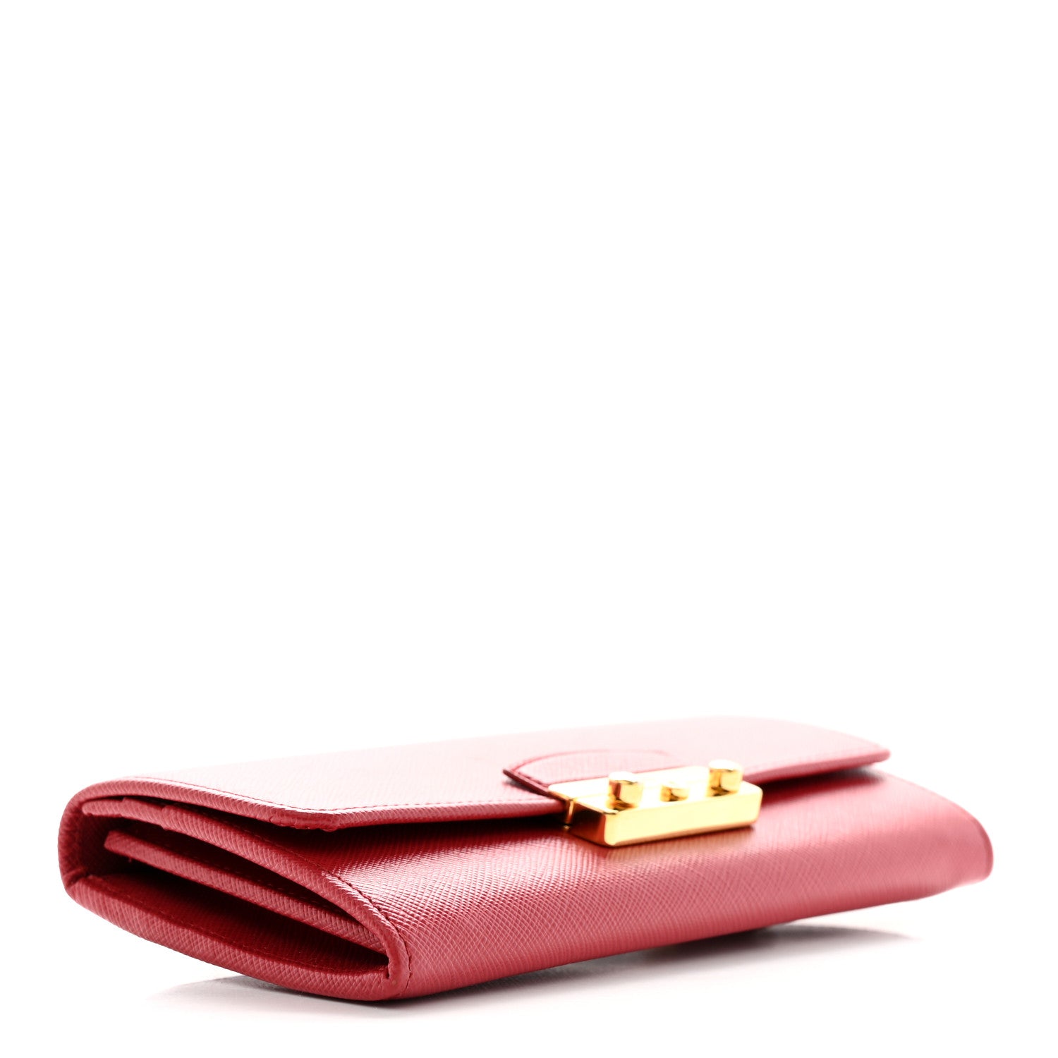 Prada Saffiano Lock Portafogli Flap Wallet Fuoco 4 of 10