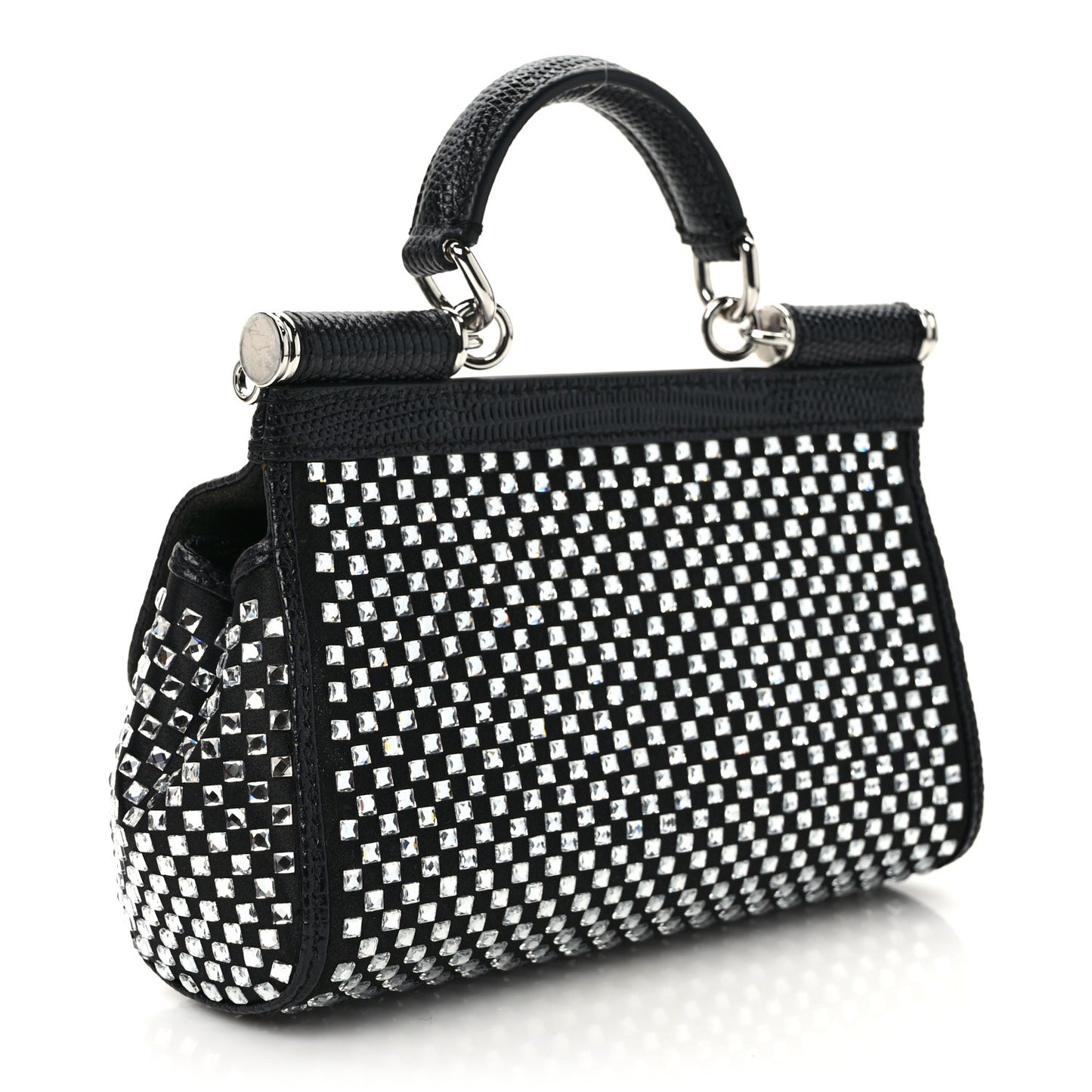 Crystal Small Miss Sicily Satchel Black