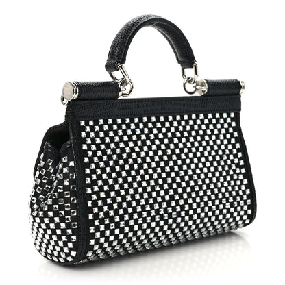 Dolce & Gabbana Crystal Small Miss Sicily Satchel Black 3 of 10