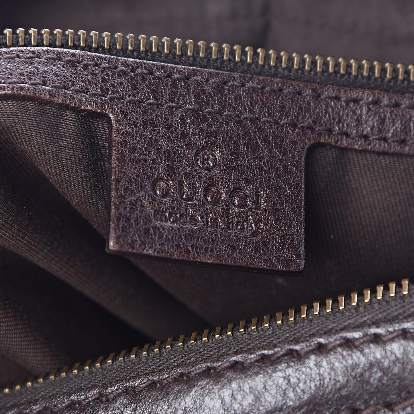 Monogram Medium Interlocking Icon Tote Dark Brown