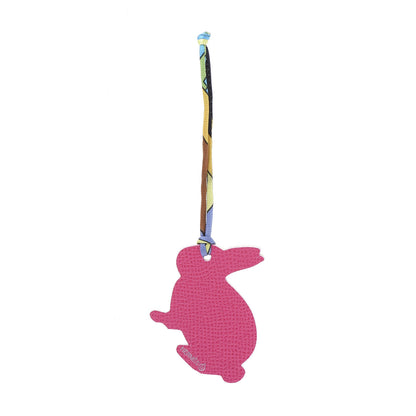 Hermes Epsom Petit H Bunny Bag Charm Lime Rose Shocking 2 of 5