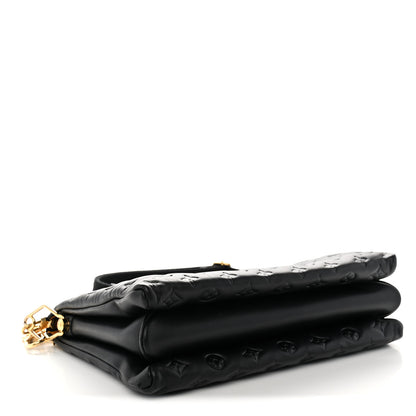 Louis Vuitton Lambskin Embossed Monogram Coussin MM Black 4 of 9