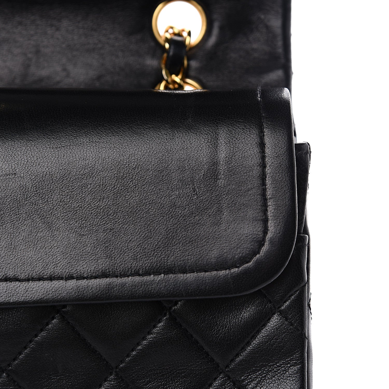 Chanel Lambskin Quilted Medium Double Flap Black 12 of 17