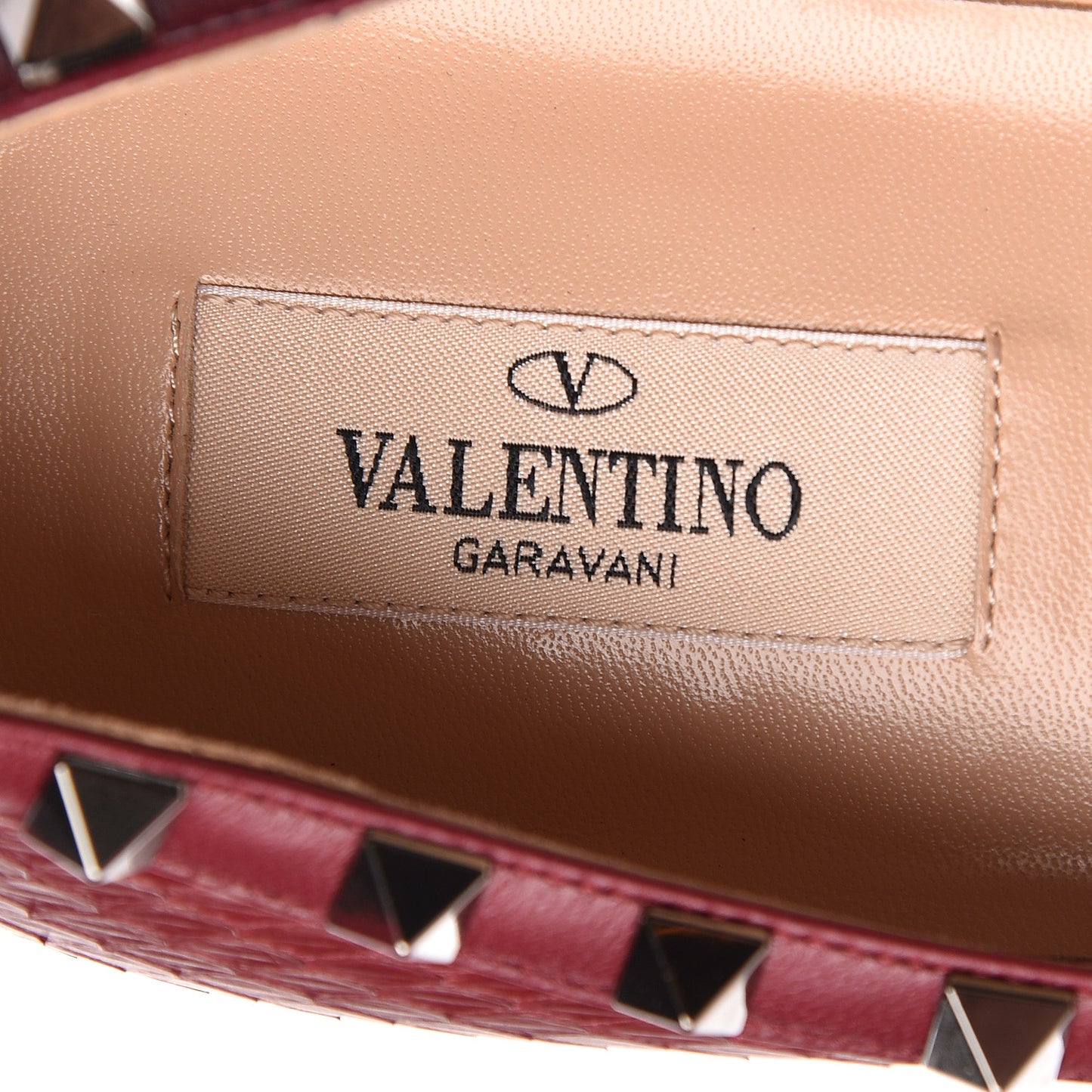 Ayers Snakeskin Rockstud Ballerina Flats 39 Cerise