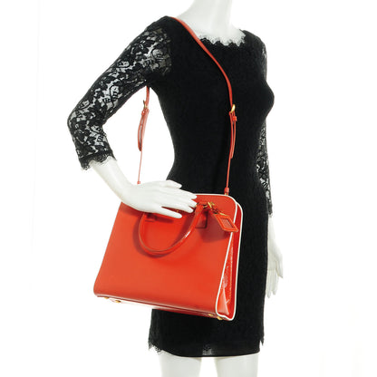 Prada Saffiano Vernice Shopping Tote Arancio 2 of 12