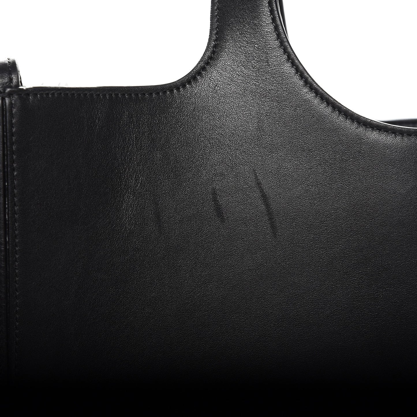 Supple Natural Calfskin Medium Tri-Fold Bag Black