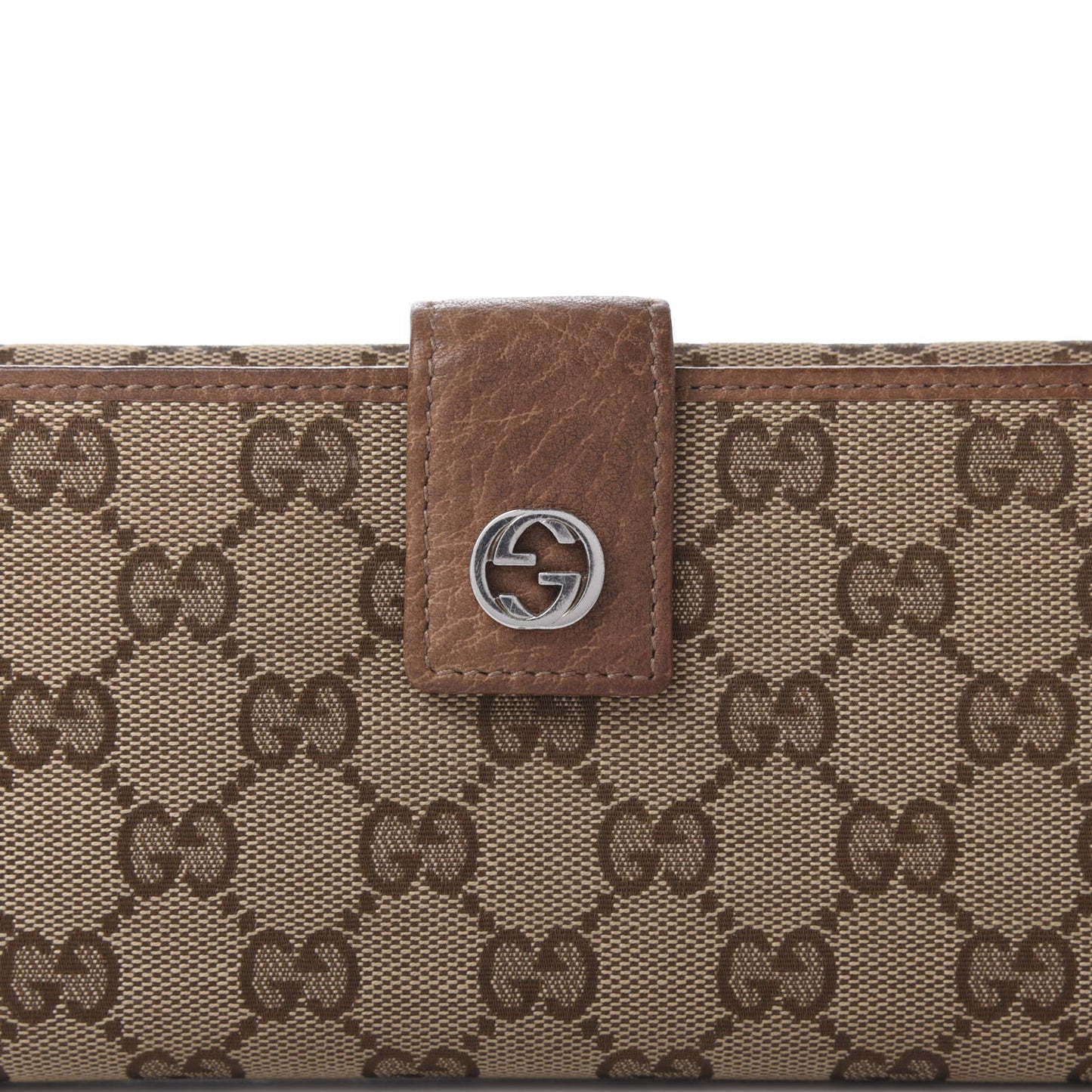 Monogram Old Libeccio Miss GG Continental Wallet Beige Ebony Light Brown