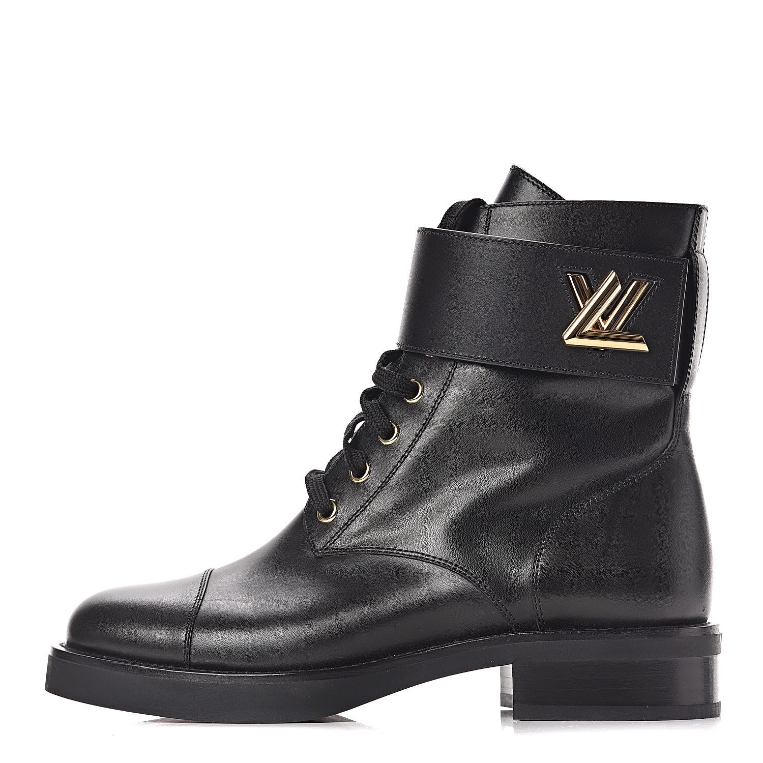 Louis Vuitton Calfskin Wonderland Ranger Boots 36 Black 1 of 10