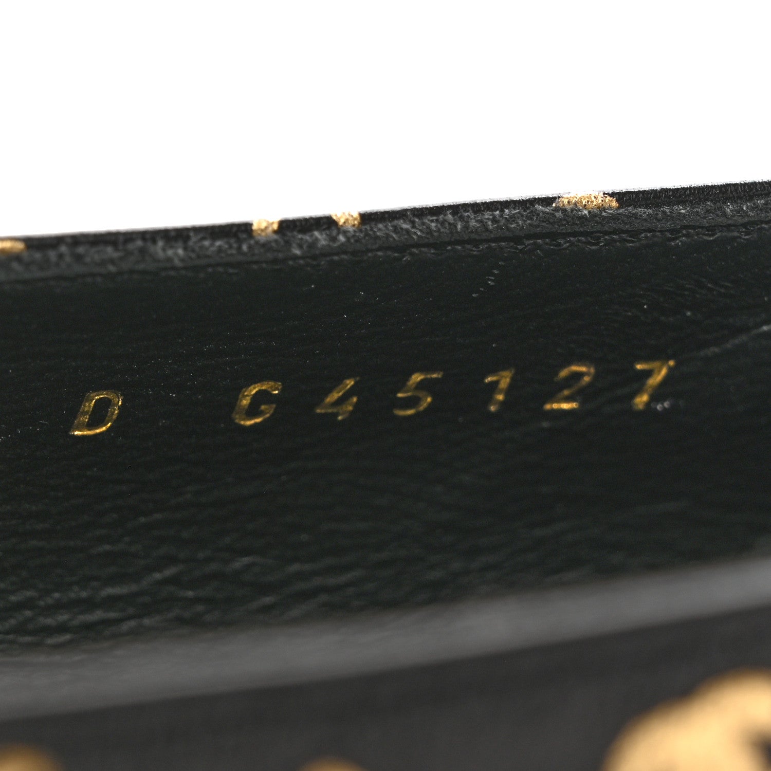 Chanel Lambskin Patent Calfskin Printed CC Cap Toe Ballerina Flats 38.5 Black Gold 9 of 10