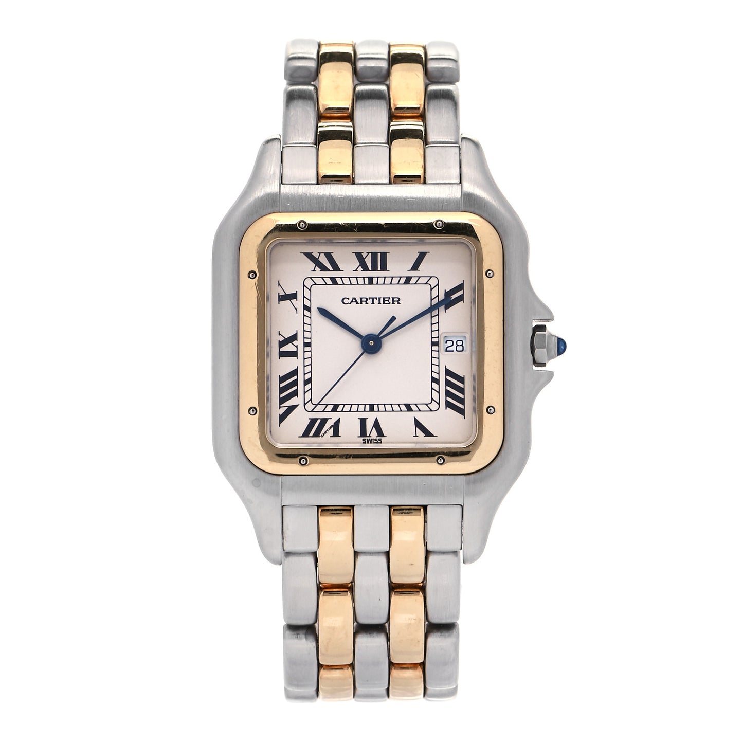 Stainless Steel 18K Yellow Gold 29mm Panthere Quartz Watch