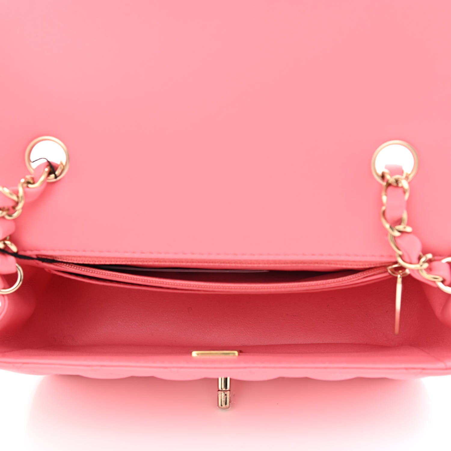 Chanel Lambskin Quilted Mini Rectangular Flap Pink 4 of 9