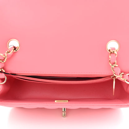 Chanel Lambskin Quilted Mini Rectangular Flap Pink 4 of 9