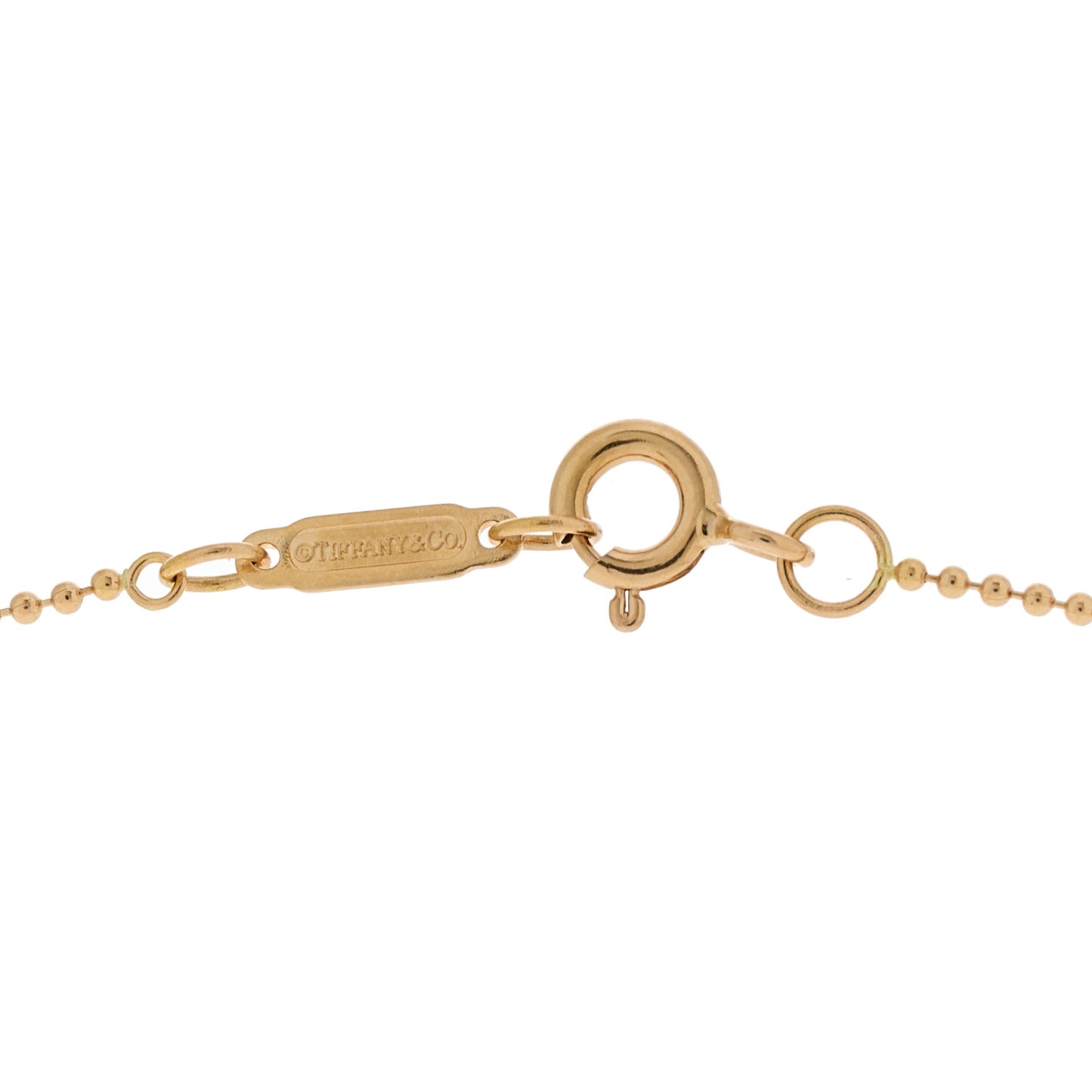 18K Rose Gold Beaded Chain Necklace 20"