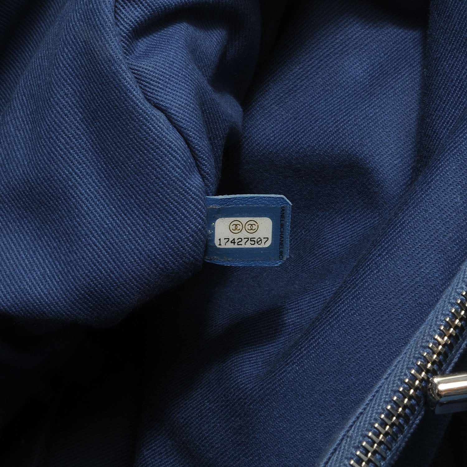 Chanel Calfskin Perforated Up In The Air Tote Dark Blue 7 of 9