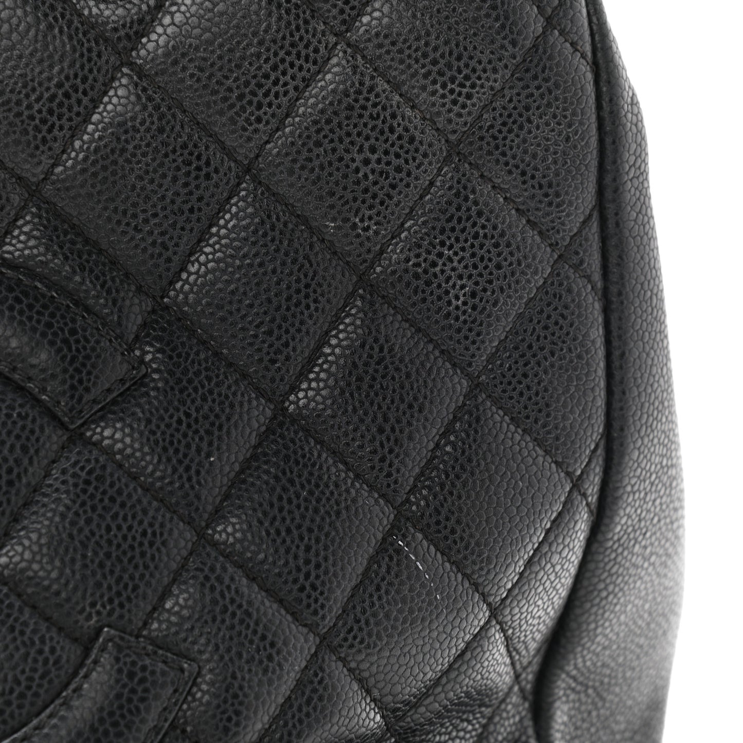 Caviar Quilted Grand Shopping Tote GST Black