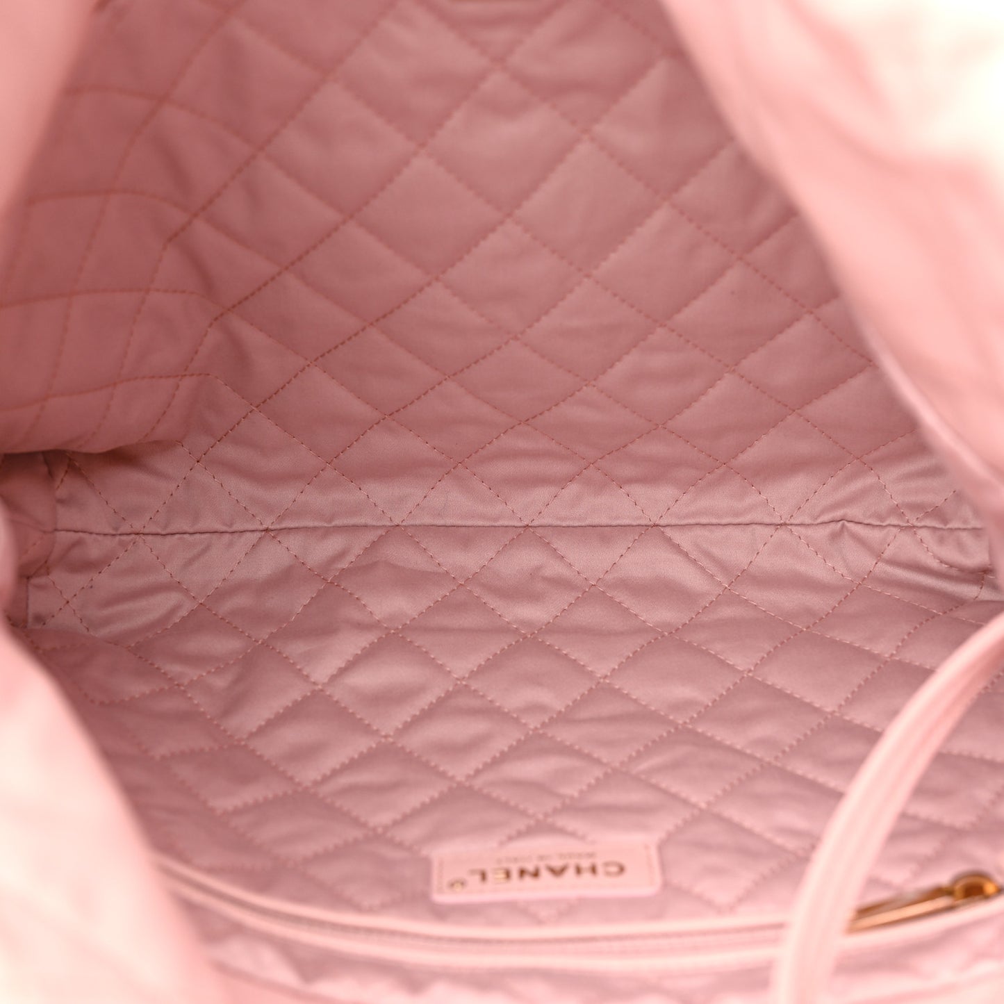 Shiny Calfskin Quilted Small Chanel 22 Light Pink