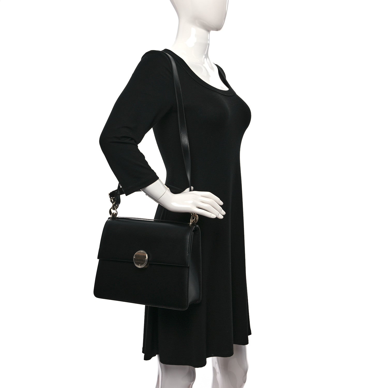Chloe Box Calfskin Medium Penelope Top Handle Bag Black 2 of 8