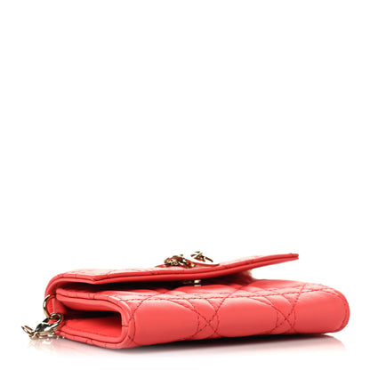 Christian Dior Lambskin Cannage Miss Dior Glycine Wallet on Chain Pink 4 of 10