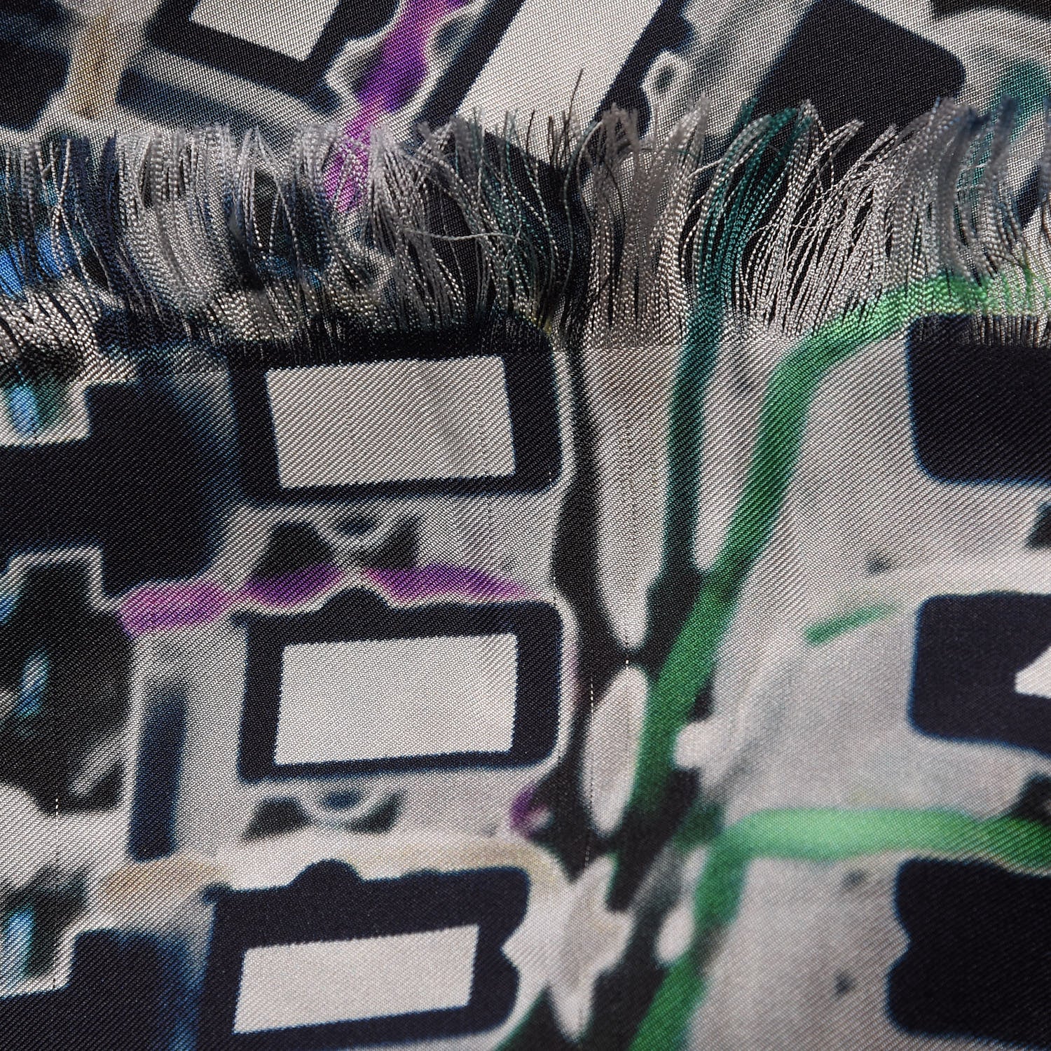 Chanel Silk Circuit Board Data Scarf Multicolor 6 of 6