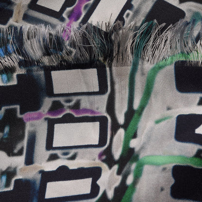 Chanel Silk Circuit Board Data Scarf Multicolor 6 of 6