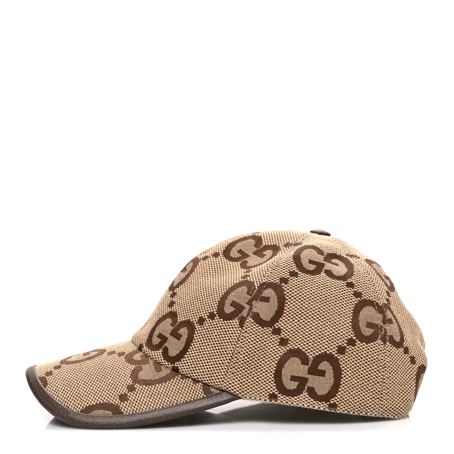 Gucci Monogram Jumbo GG Baseball Hat M 57 Camel Ebony 4 of 8