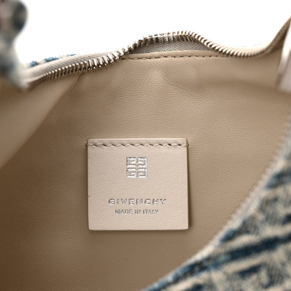 Givenchy Denim 4G Logo Small Moon Cut Out Shoulder Bag Light Blue 5 of 9