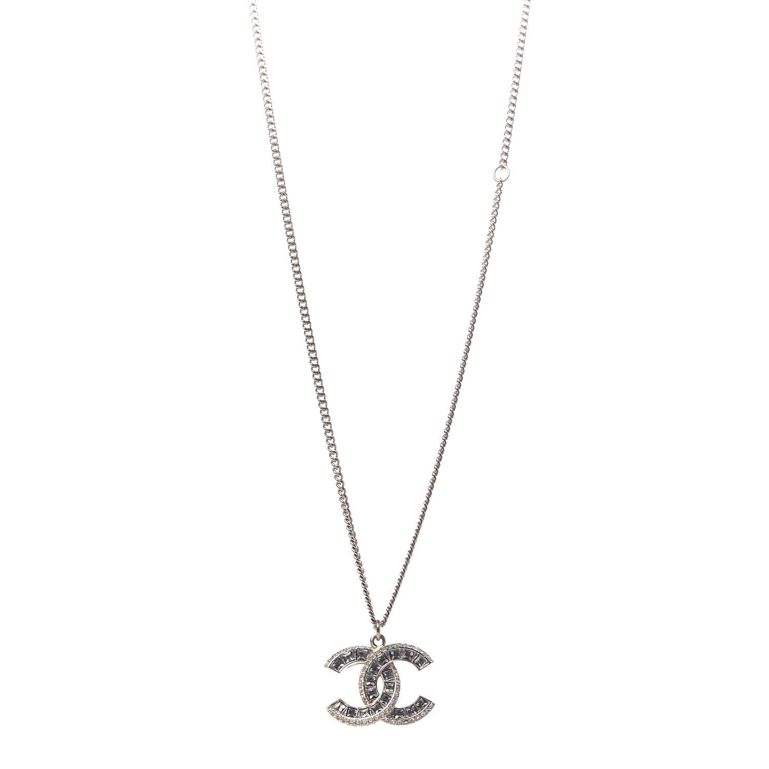 Chanel Baguette Crystal CC Necklace Gold 1 of 5