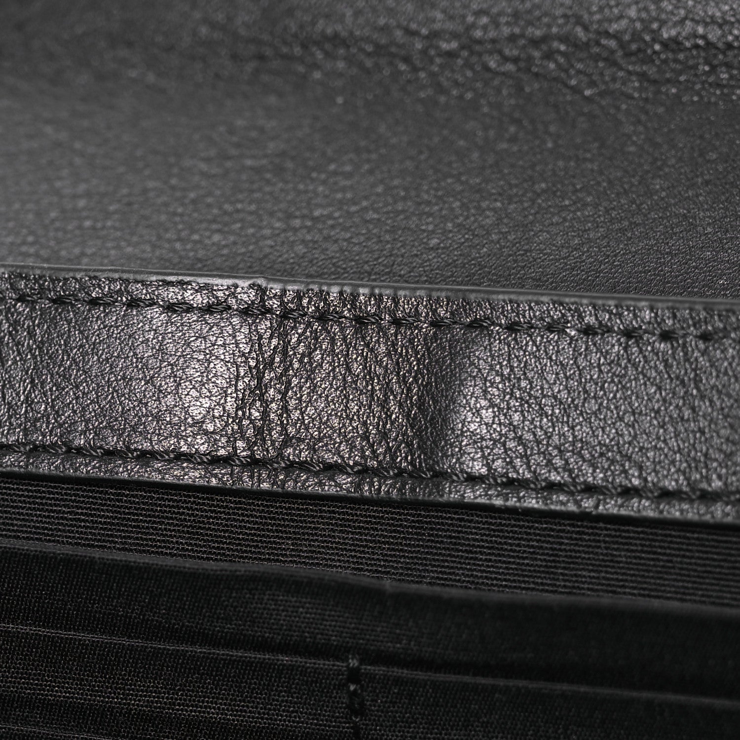 Versace Grained Calfskin Virtus Wallet On Strap Black 14 of 15