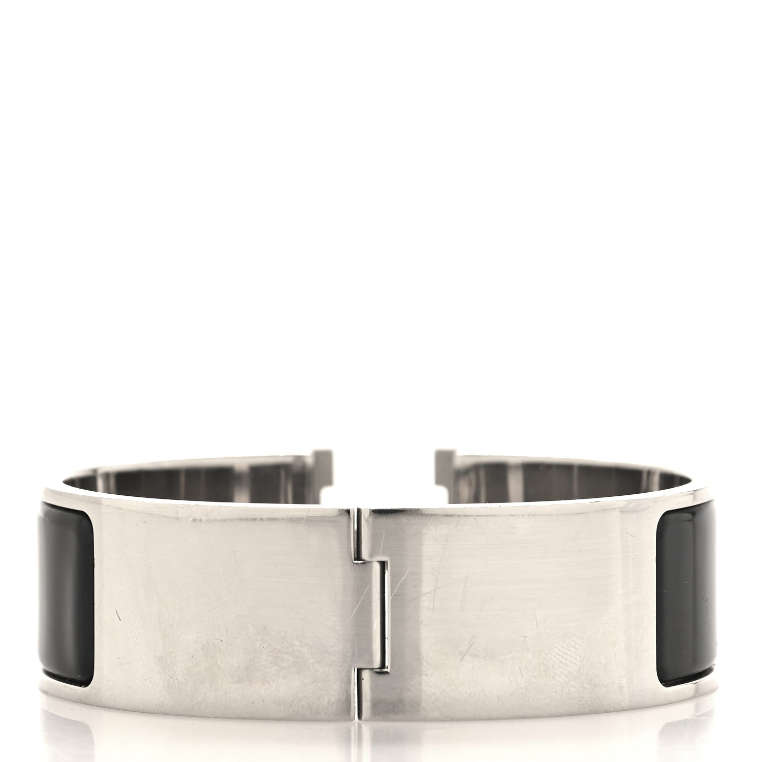 Hermes Enamel Wide Clic Clac H Bracelet GM Black 3 of 4