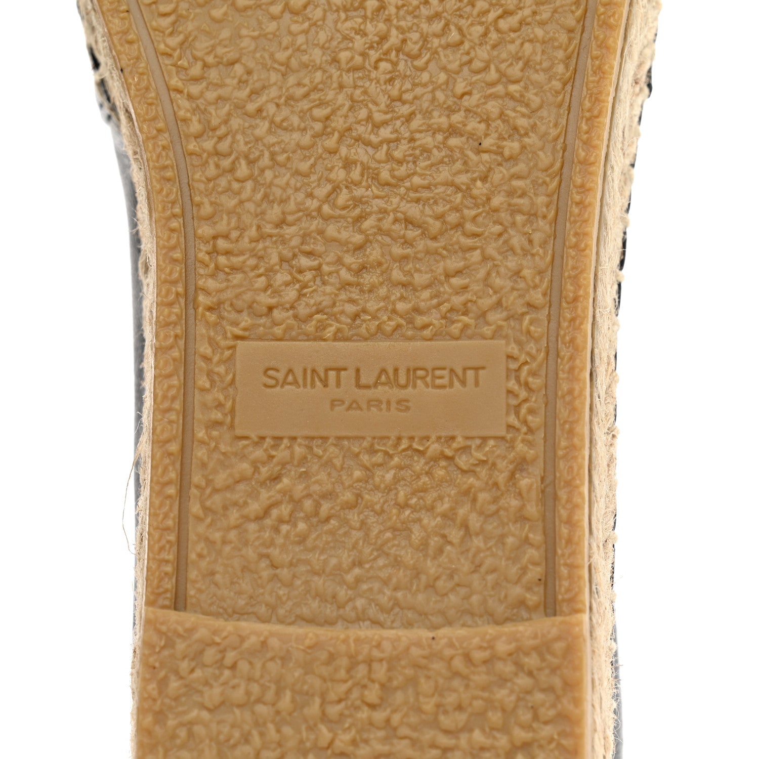 Saint Laurent Lambskin Monogram Espadrilles 36.5 Black 8 of 9