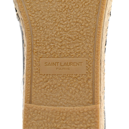 Saint Laurent Lambskin Monogram Espadrilles 36.5 Black 8 of 9