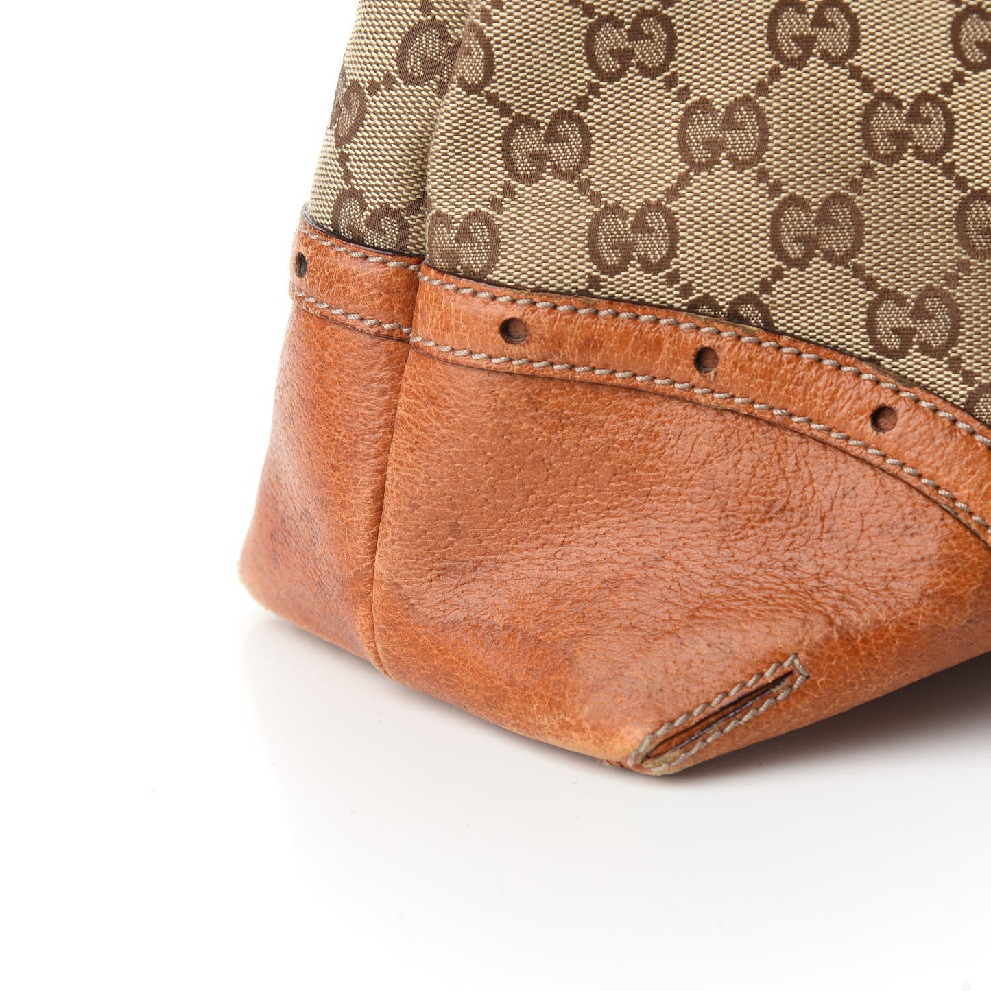 Monogram Horsebit Large Glam Shoulder Bag Brown
