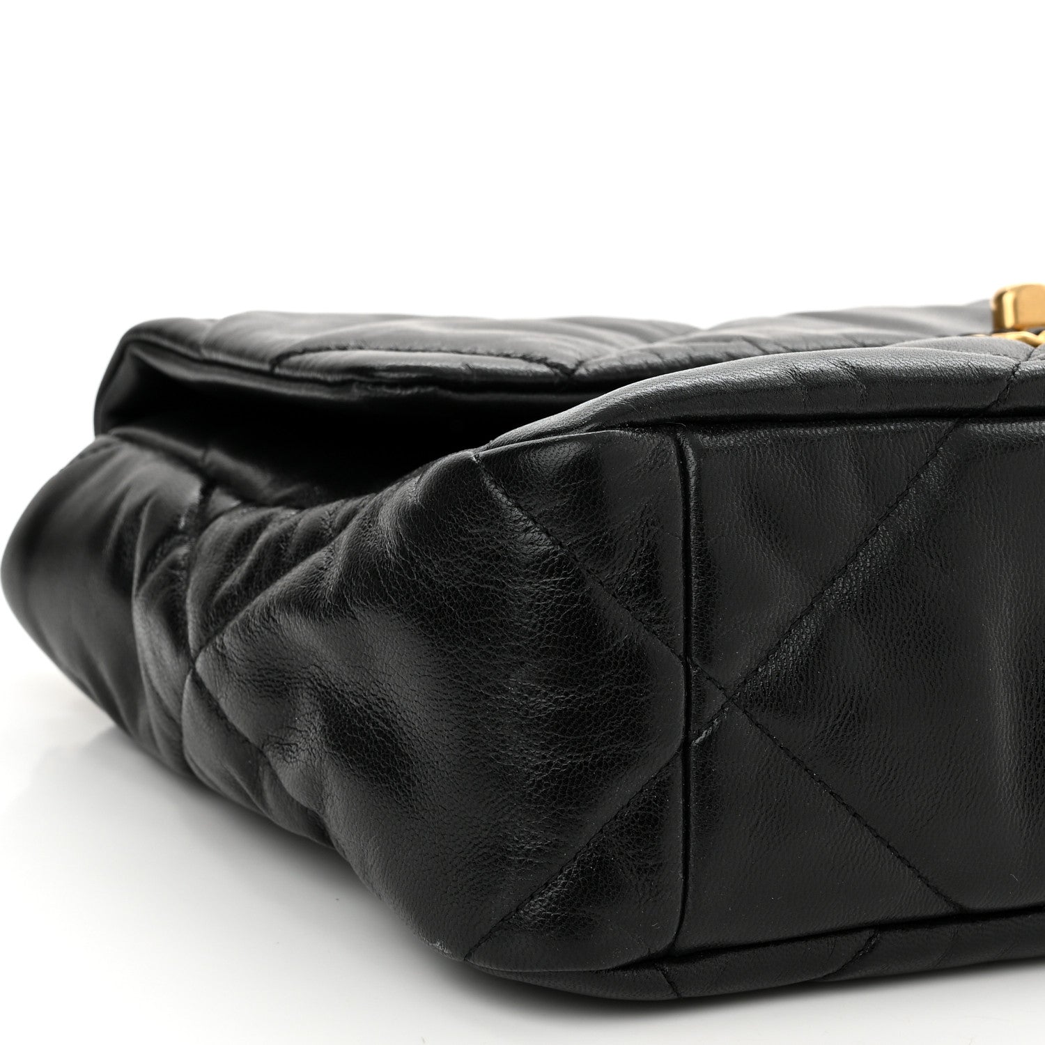 Chanel Goatskin Quilted Large Chanel 19 Flap Black 9 of 10