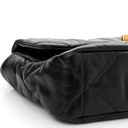 Chanel Goatskin Quilted Large Chanel 19 Flap Black 9 of 10