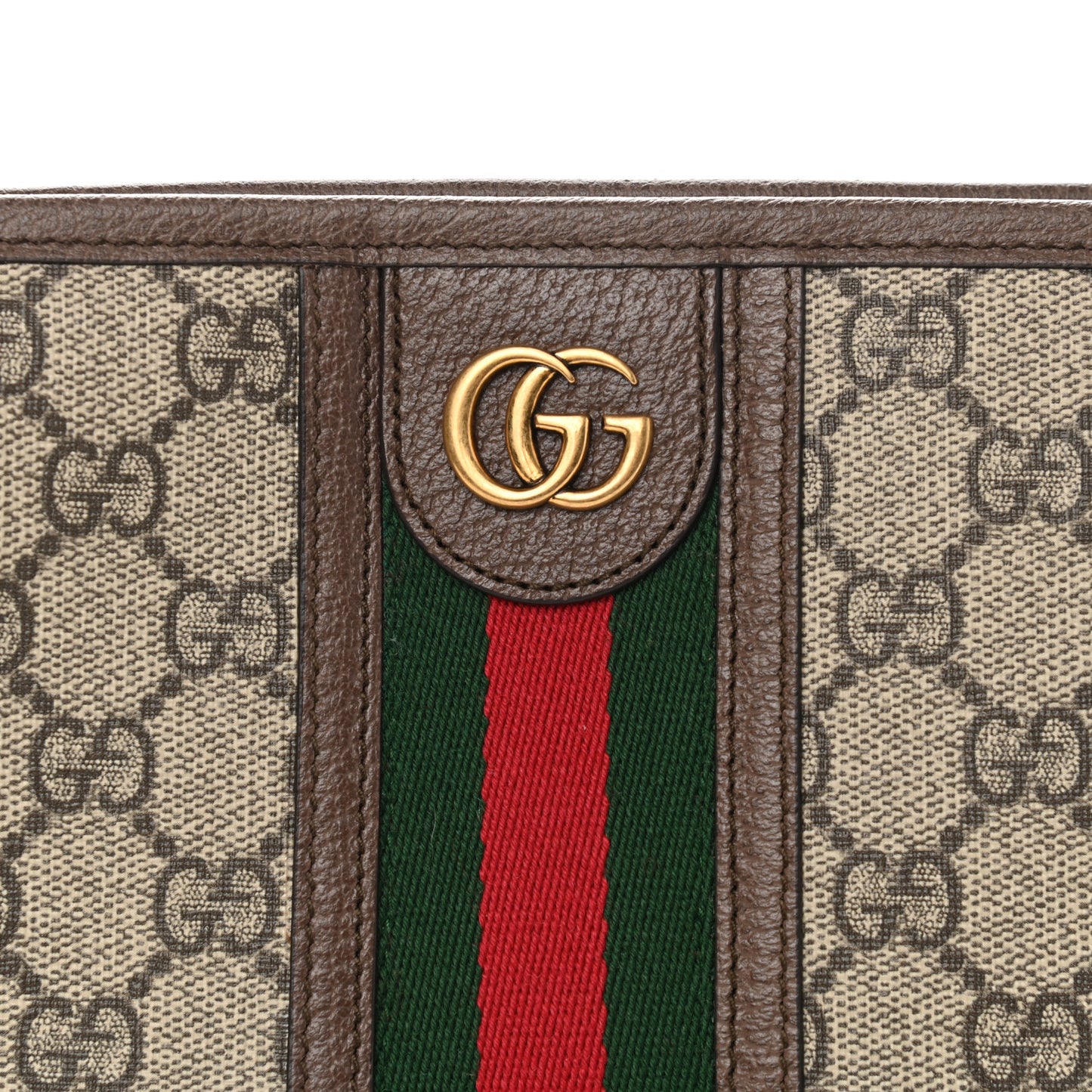 GG Supreme Monogram Web Ophidia GG Toiletry Case Beige New Acero