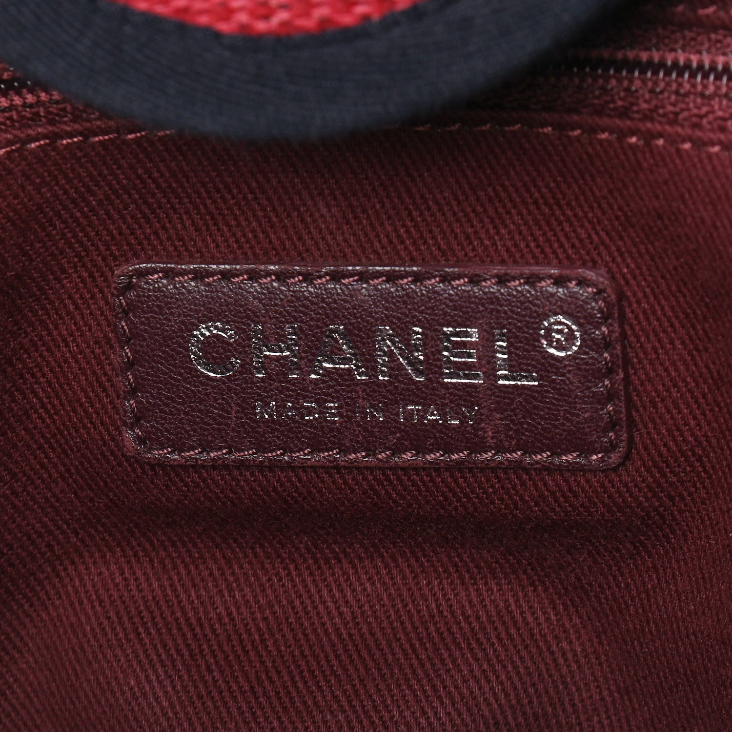 Chanel Striped Canvas Medium Deauville Tote Beige 6 of 12