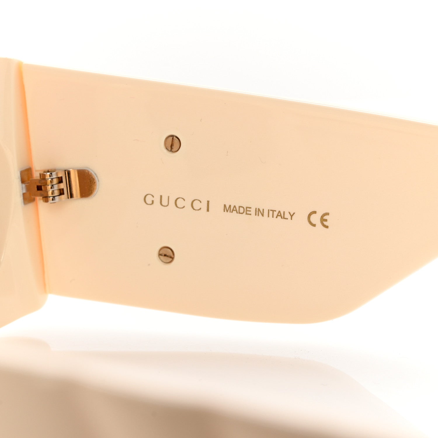 Gucci Acetate Rectangular Sunglasses GG0811S Ivory 6 of 6