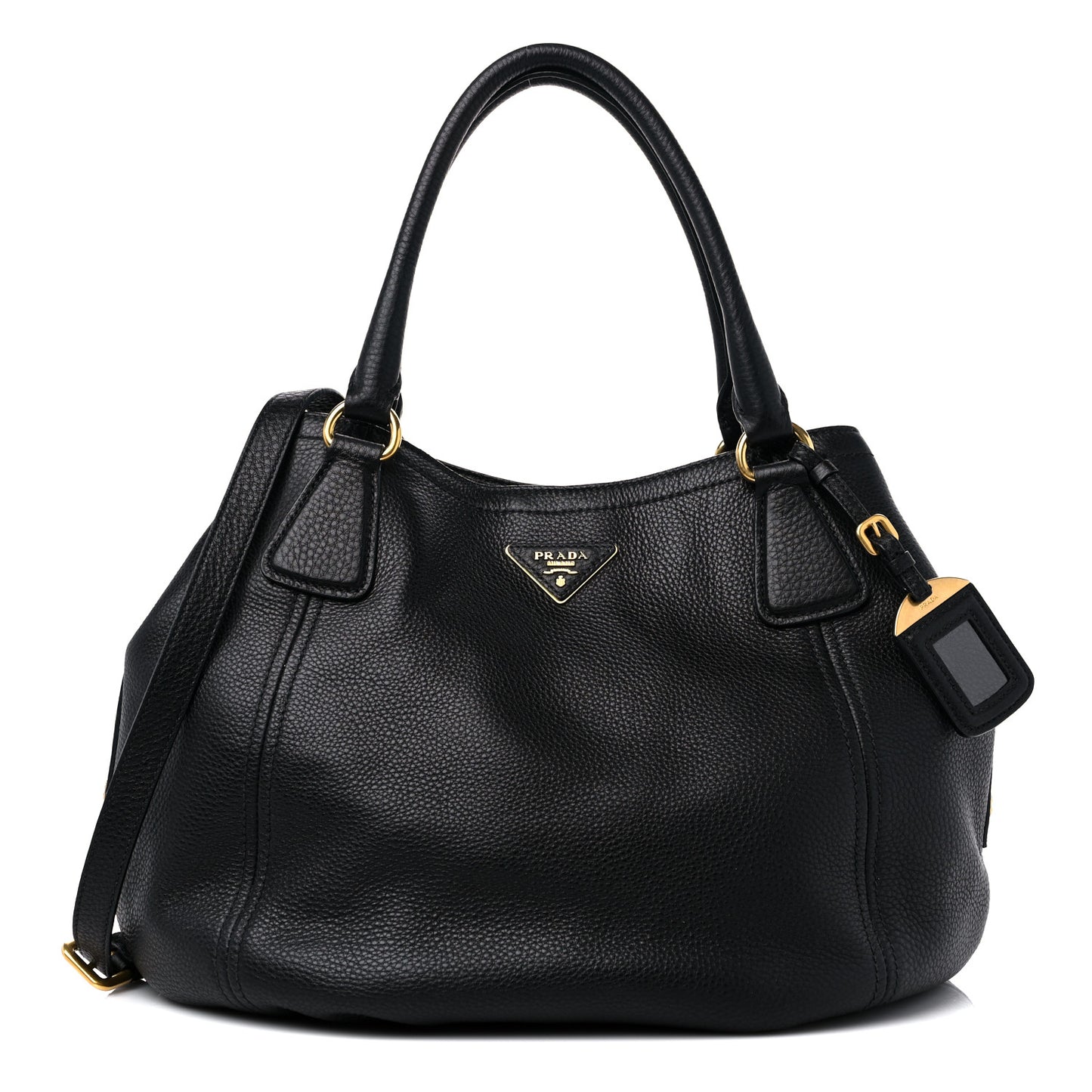 Vitello Daino Shoulder Bag Black