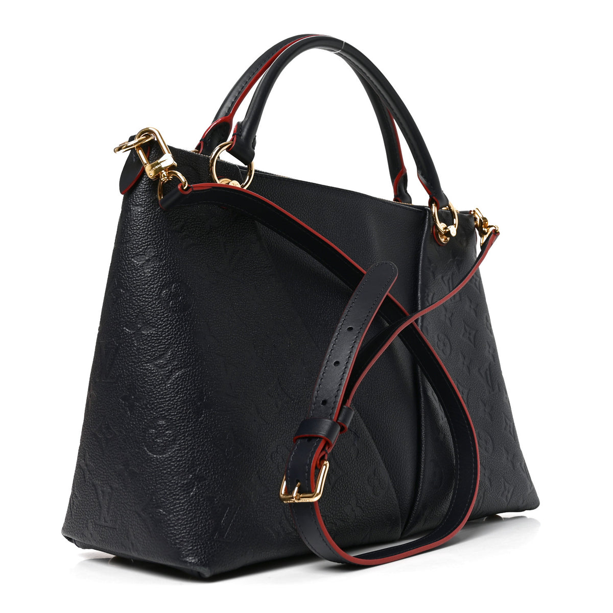 Empreinte V Tote MM Marine Rouge