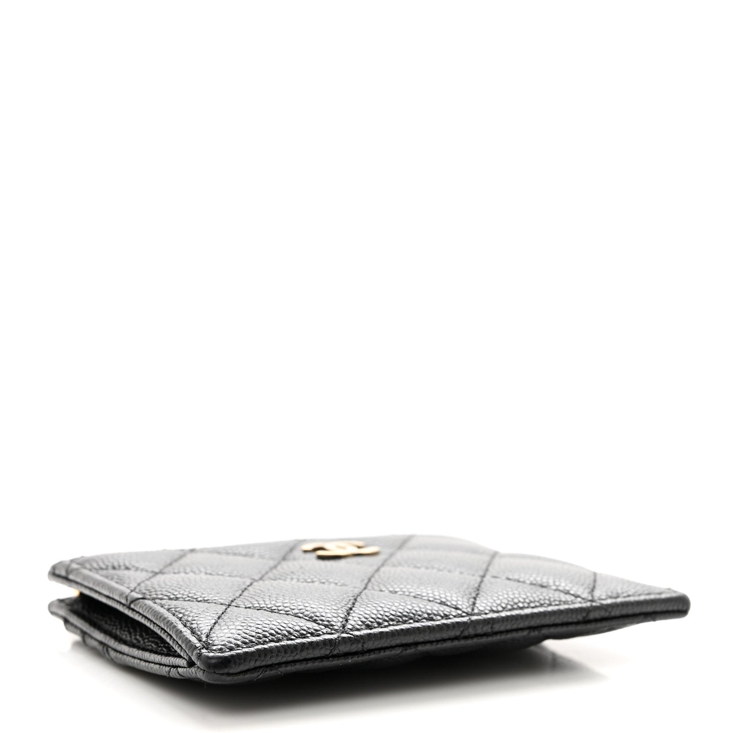 Chanel Caviar Quilted CC Zip Card Holder Black 4 of 8