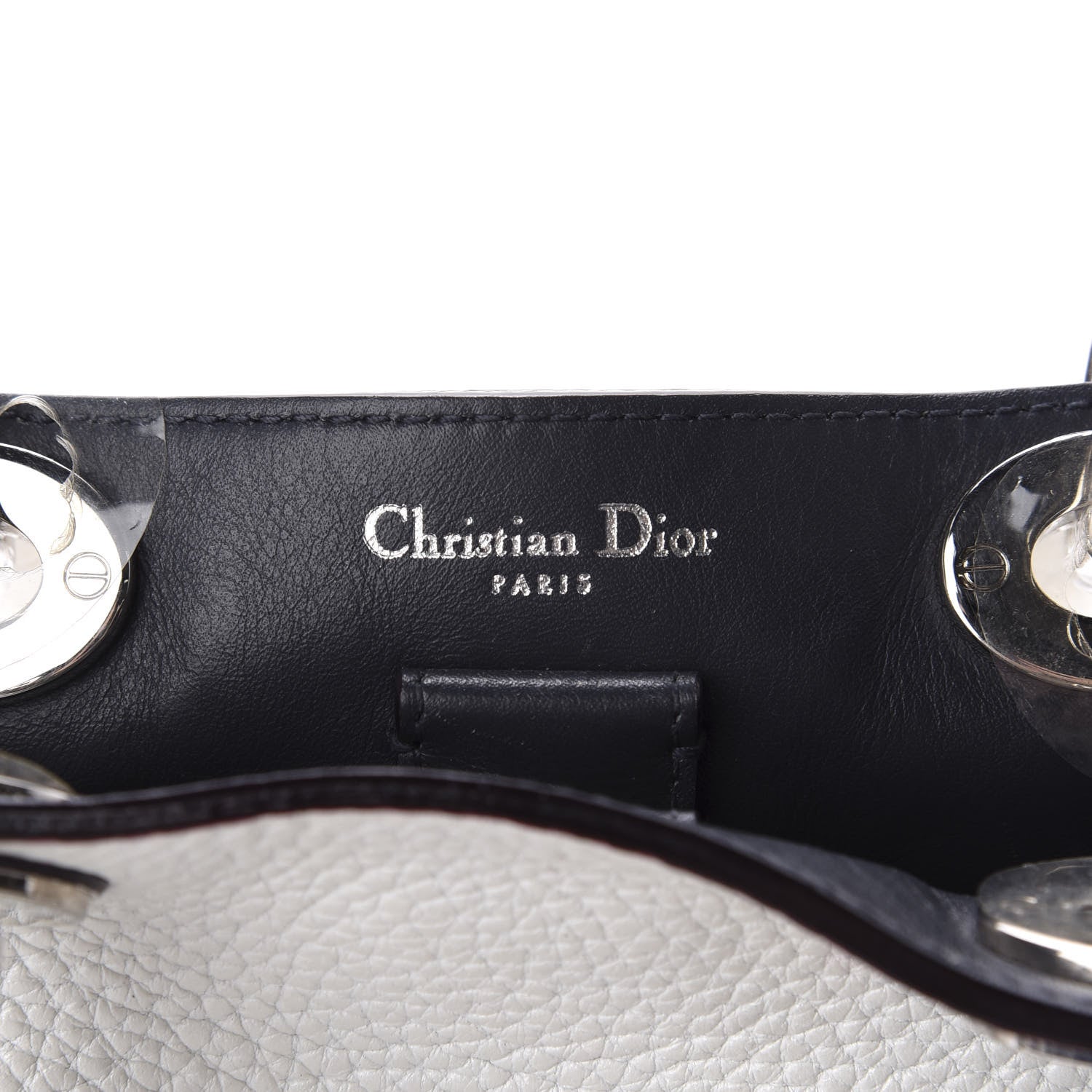 Christian Dior Bullcalf Mini Diorissimo Tote White 6 of 10