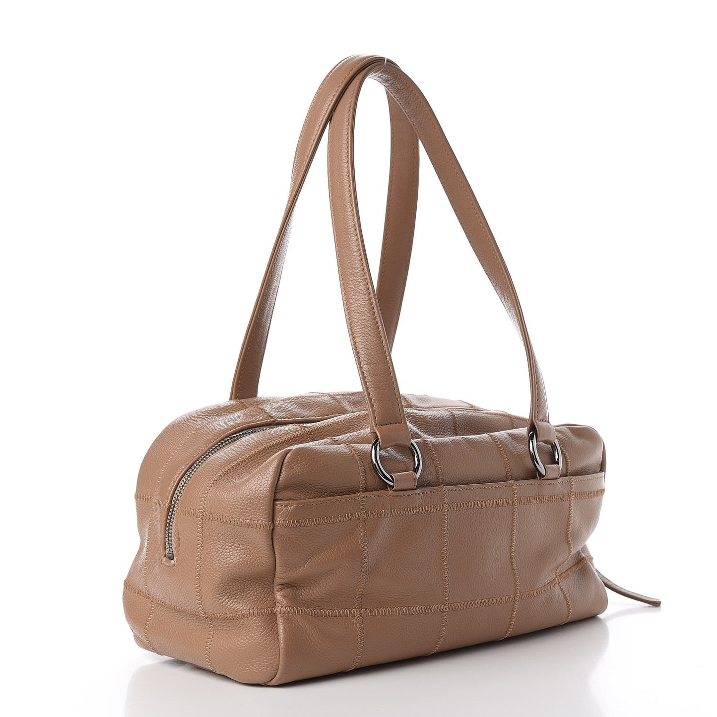 Caviar Square Stitched Tote Beige