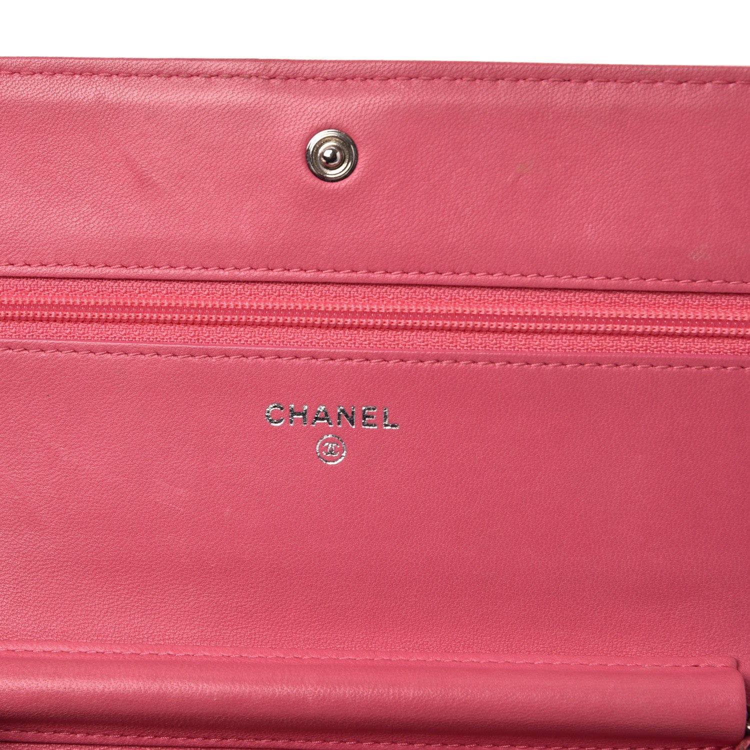 Chanel Lambskin Quilted Boy Wallet On Chain WOC Pink 11 of 14