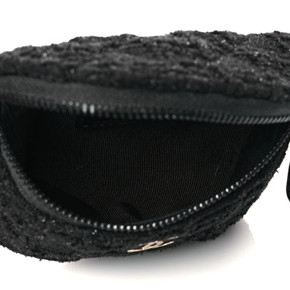 Chanel Tweed Lambskin Quilted Arm Coin Purse Black 5 of 11