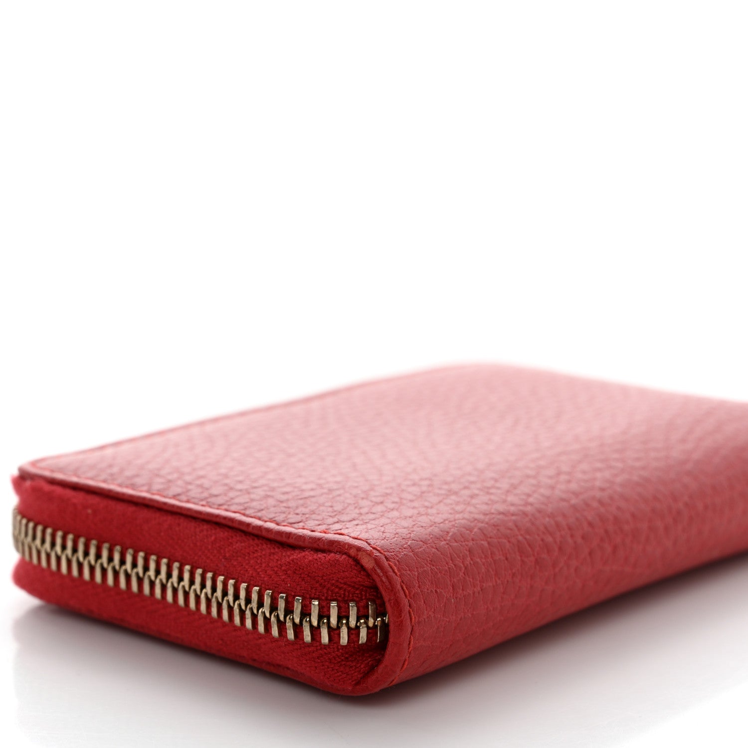 Gucci Dollar Calfskin Swing Zip Around Coin Purse Wallet Red 9 of 11