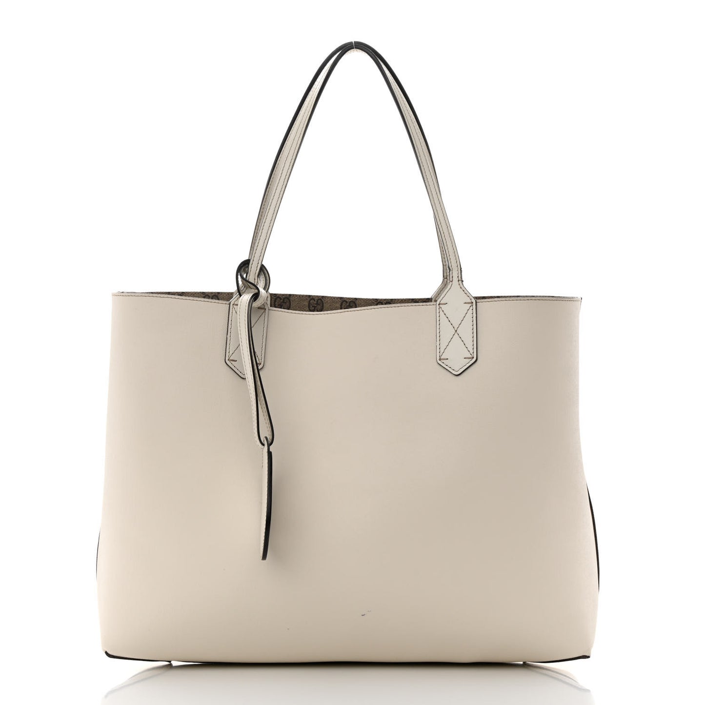GG Supreme Monogram Medium Reversible Tote Beige White