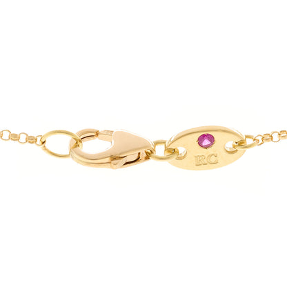 Roberto Coin 18K Yellow Gold Diamond Small Venetian Princess Heart Medallion Charm Necklace 4 of 6
