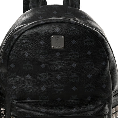MCM Visetos Large Side Studs Stark Backpack Black 8 of 10