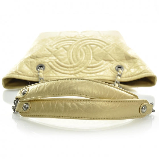 Chanel Calfskin Small Shopping in Moscow Tote Gold 7 of 12